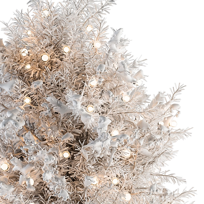 Frosty Glow 27" Outdoor Tree 3D model image 2