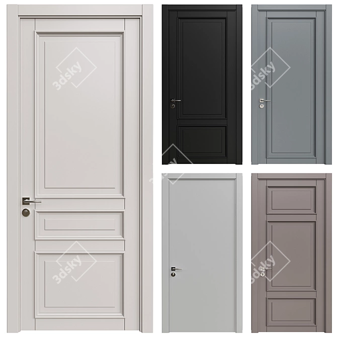 Modern Door Collection: Stylish & Versatile 3D model image 1