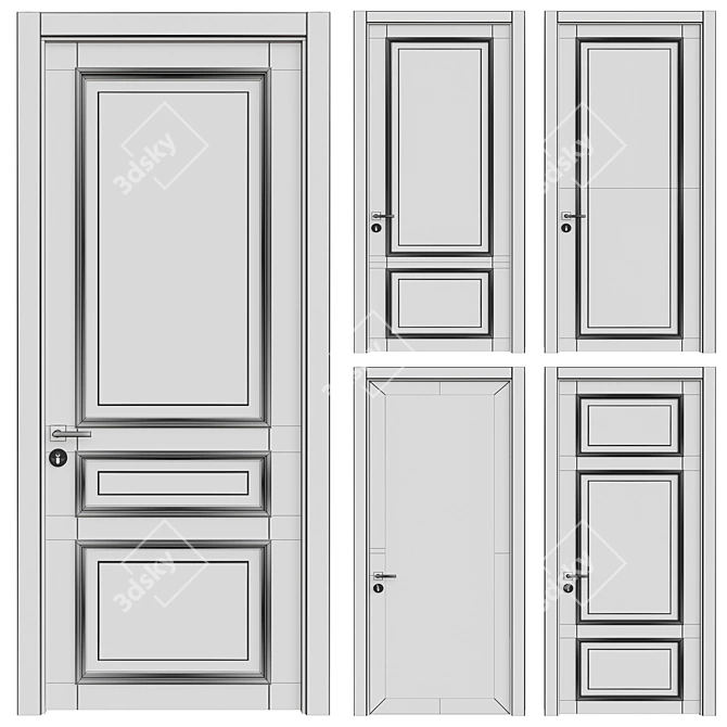 Modern Door Collection: Stylish & Versatile 3D model image 2