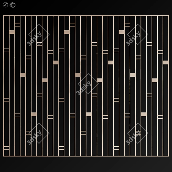 Title: 18 Decorative Partition Panel 3D model image 1