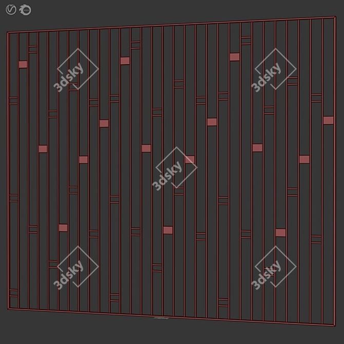 Title: 18 Decorative Partition Panel 3D model image 3