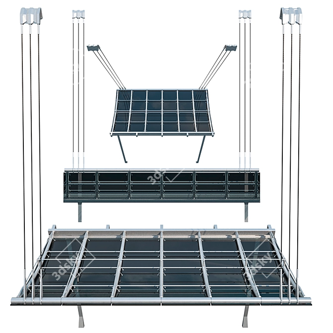 Modern Metal Canopy 3D model image 1