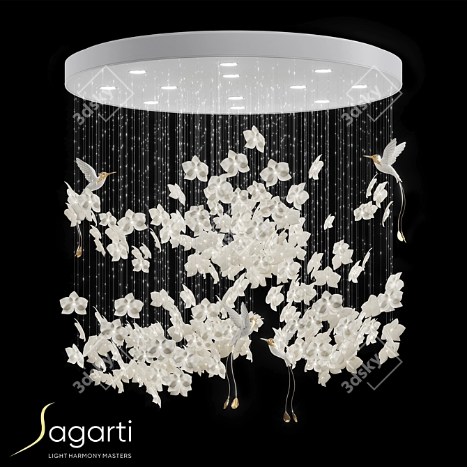 Sagarti Ellea Chandelier: Elegant & Luxurious 3D model image 1