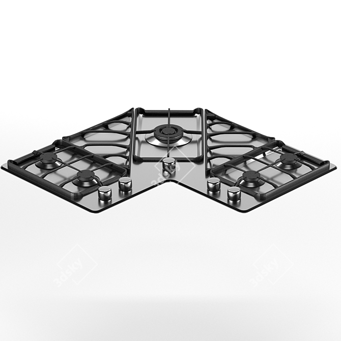 Foster Angolare Gas Cooktop 7038 052 3D model image 1