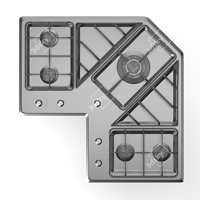 Foster Angolare Gas Cooktop 7038 052 3D model image 5