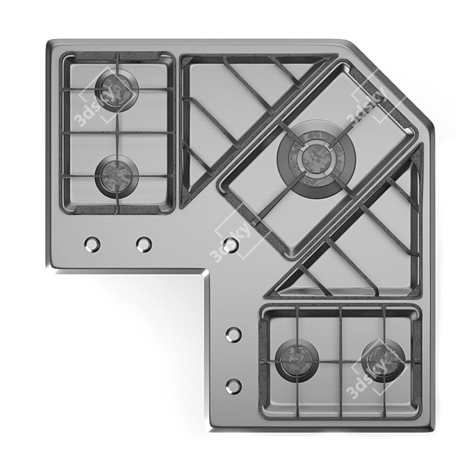 Foster Angolare Gas Cooktop 7038 052 3D model image 9
