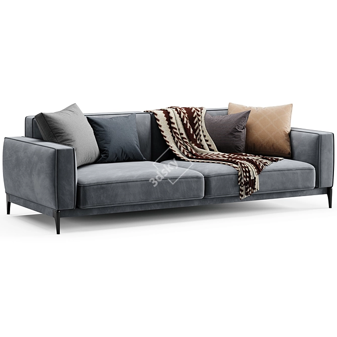 Sleek Modern Russo Sofa 3D model image 3