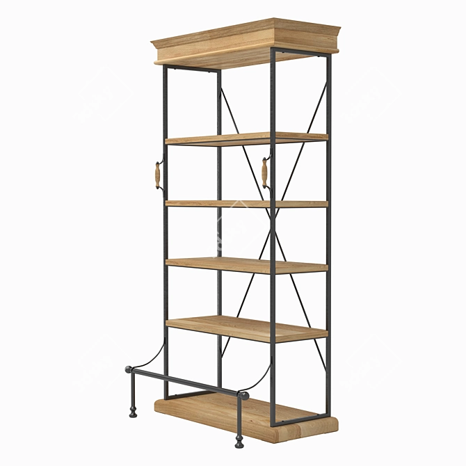 Academy Bookcase: Elegant & Functional 3D model image 2