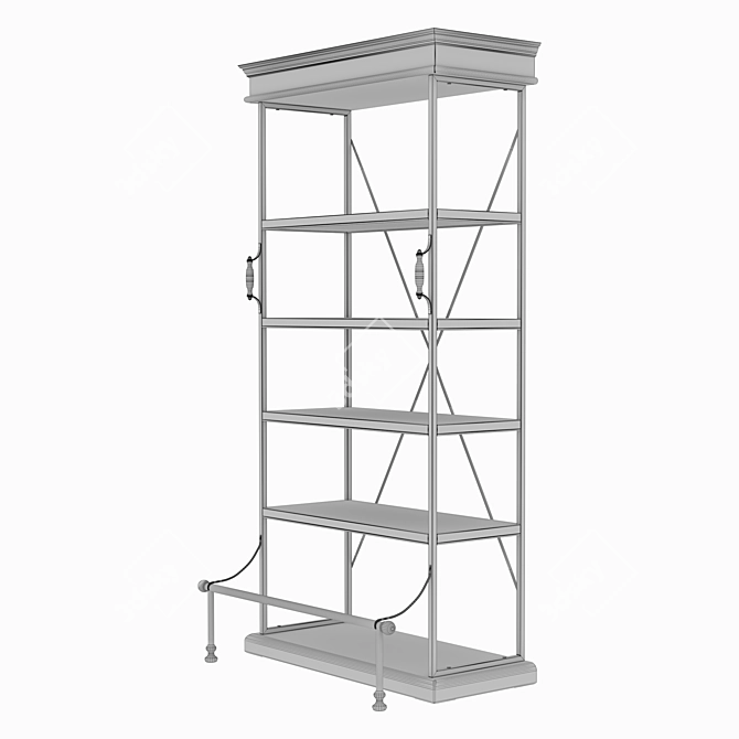 Academy Bookcase: Elegant & Functional 3D model image 5