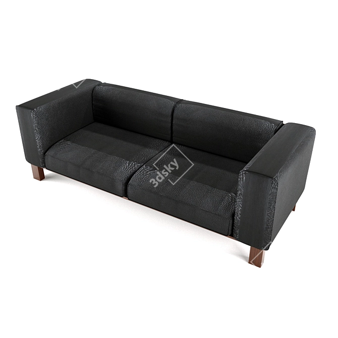 Minimalistic Leather Sofa 3D Model 3D model image 4