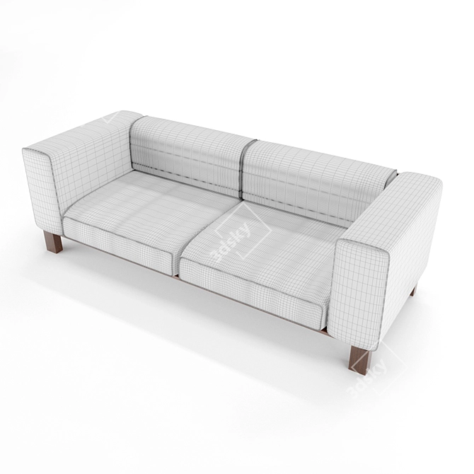 Minimalistic Leather Sofa 3D Model 3D model image 6