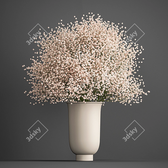 Elegant Cyclades Vase Bouquet 3D model image 1