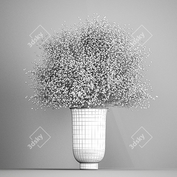 Elegant Cyclades Vase Bouquet 3D model image 6