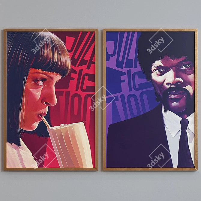 Modern Film Poster Picture Frames 3D model image 2