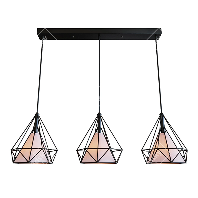 Rinetta Pendant Lamp - Sleek and Stylish 3D model image 1