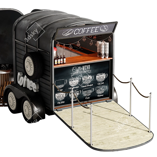 Food Truck Brew n' Go 3D model image 4