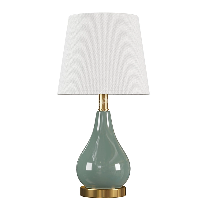 Sleek Ceramic Table Lamp Set 3D model image 1