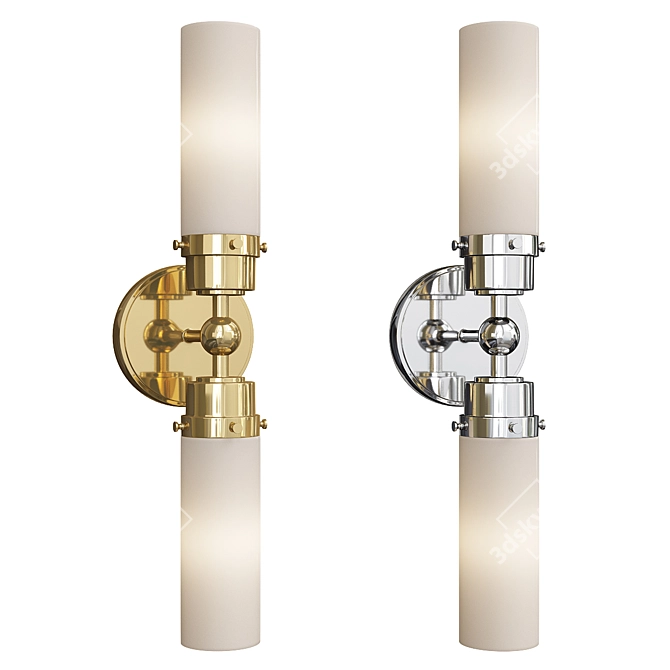 Modern Howe Double Sconce 3D model image 1