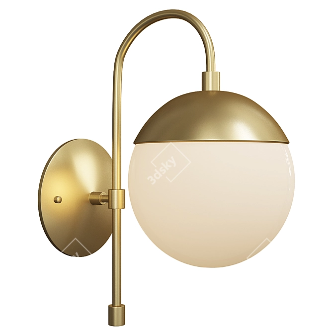 Cedar Moss Globe Sconce: Modern Elegance for Any Space 3D model image 1