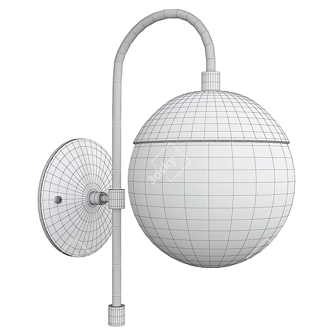 Cedar Moss Globe Sconce: Modern Elegance for Any Space 3D model image 2