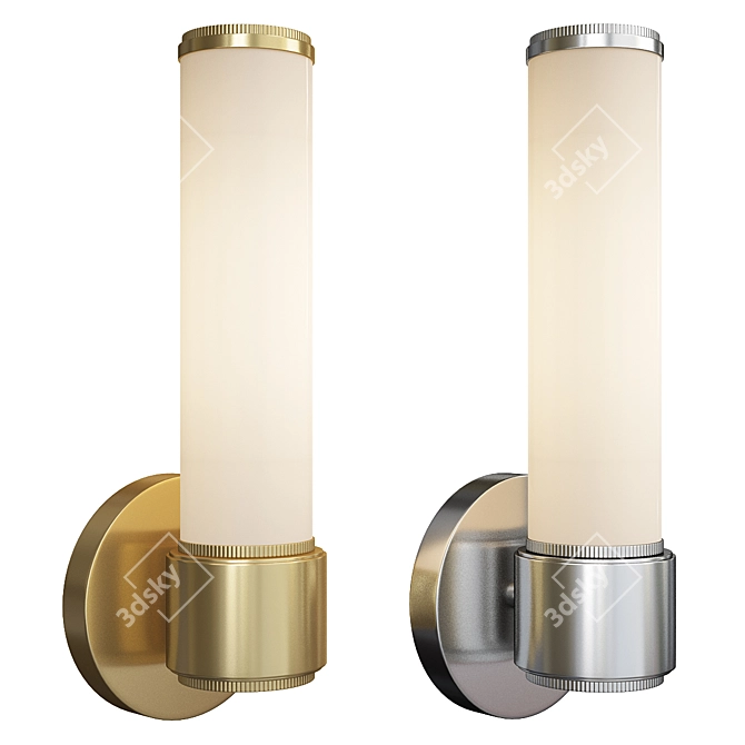 Sleek Rigdon Tube Sconce 3D model image 1