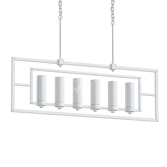 Sleek Glass Island Lights 3D model image 2