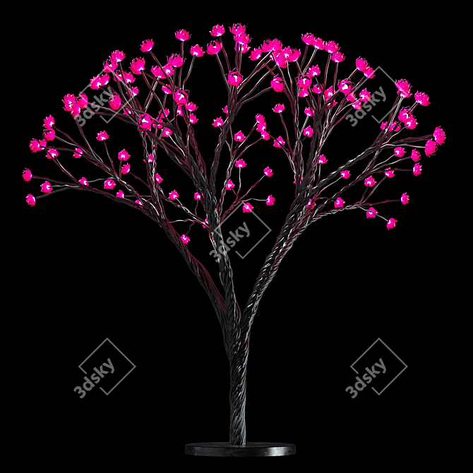 Glowing Blossom LED Tree 3D model image 3