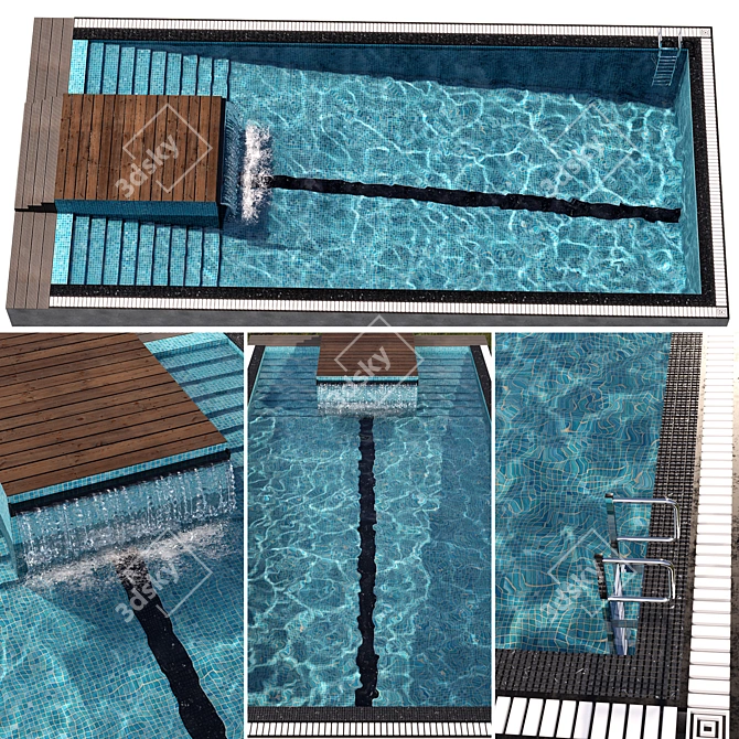 Modern Pool Design | VRAY & CORONA | 180.590 Polys 3D model image 1