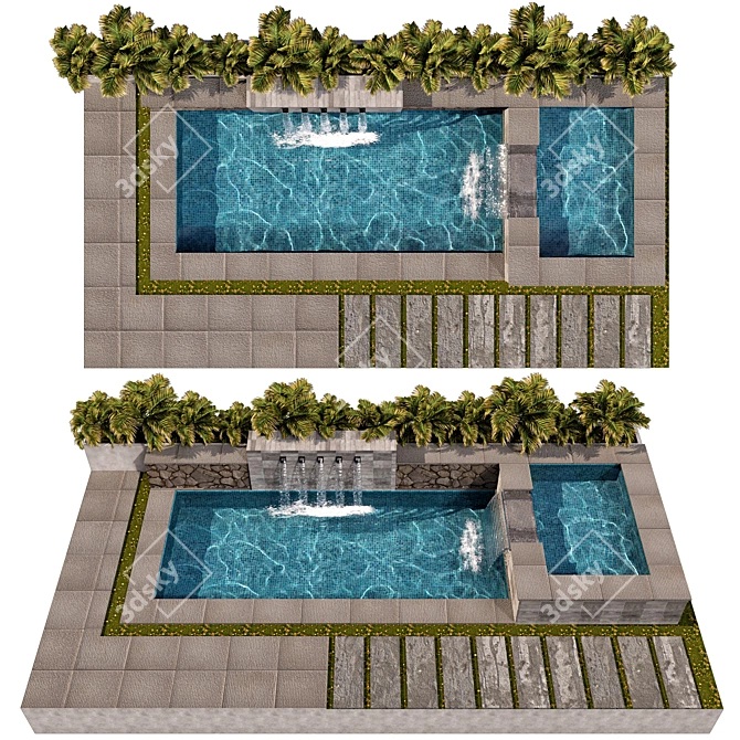 Crystal Clear Water Pool: NO38 3D model image 1