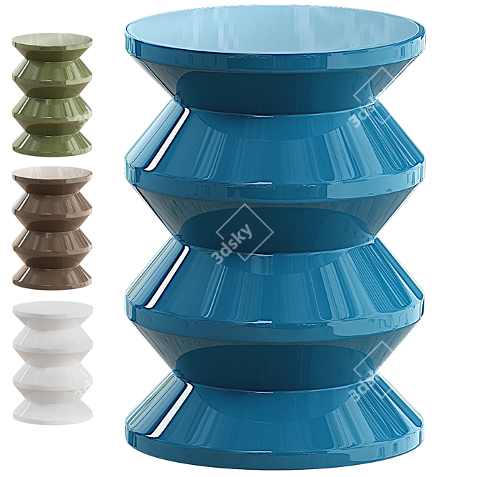 Folding Garden Stool/Table 3D model image 1