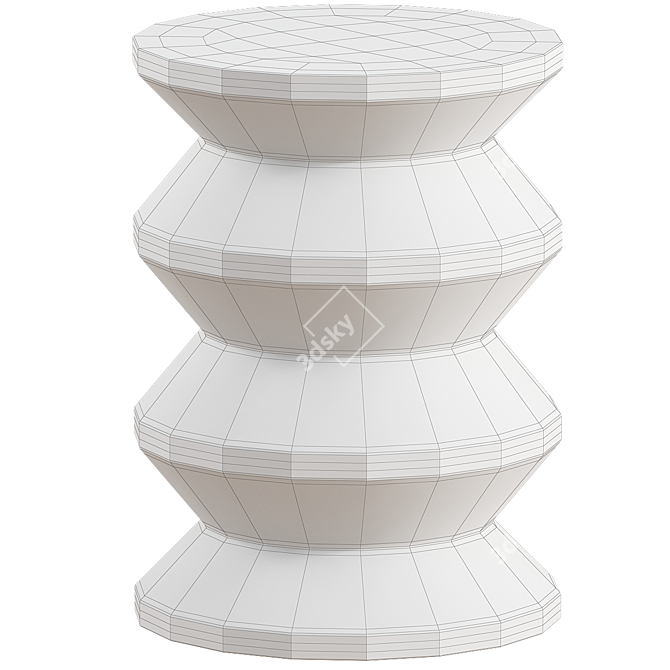 Folding Garden Stool/Table 3D model image 5