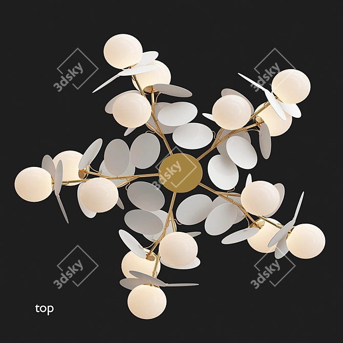 Elegant Artistic Matisse Chandelier 3D model image 2