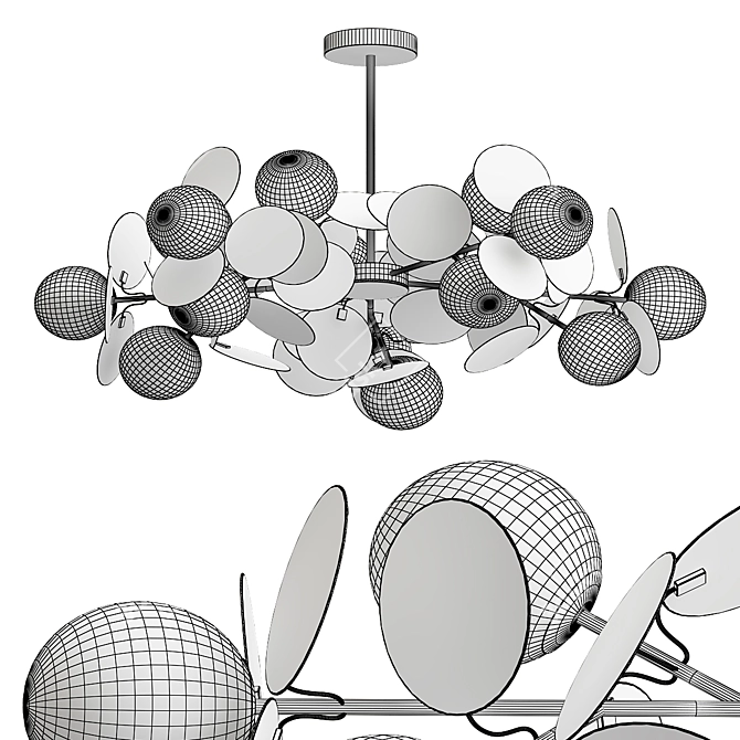 Elegant Artistic Matisse Chandelier 3D model image 3