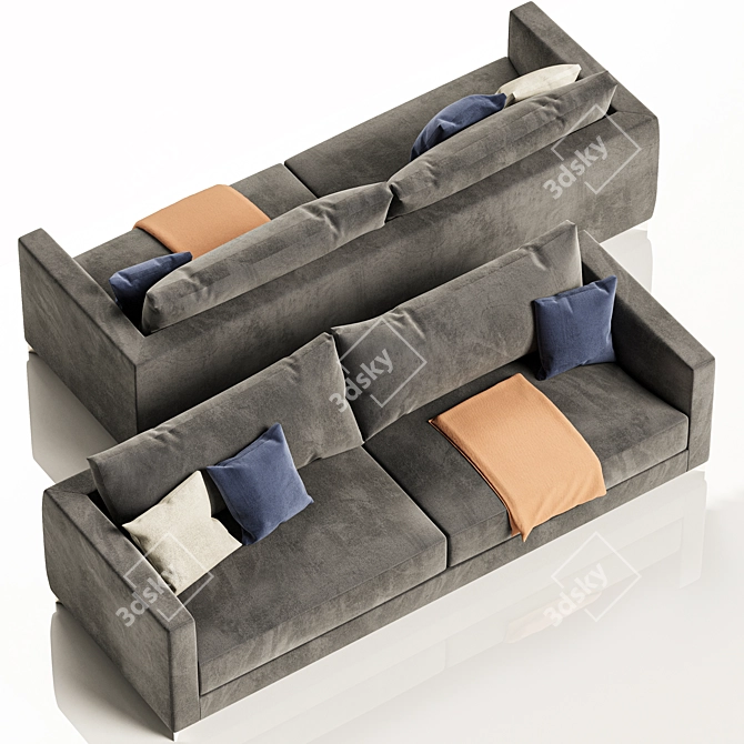 Modern Chic Blum Sofa[RU Translation: Современный стильный диван Блюм] 3D model image 2