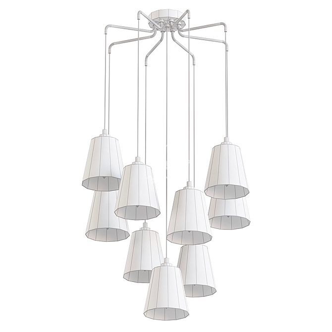 Eleganza Crystal Pendant Light 3D model image 2