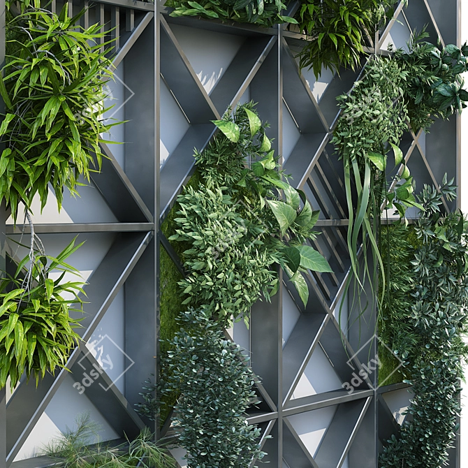 200 Vertical Plant Set: Stunning Greenery for Any Space 3D model image 5