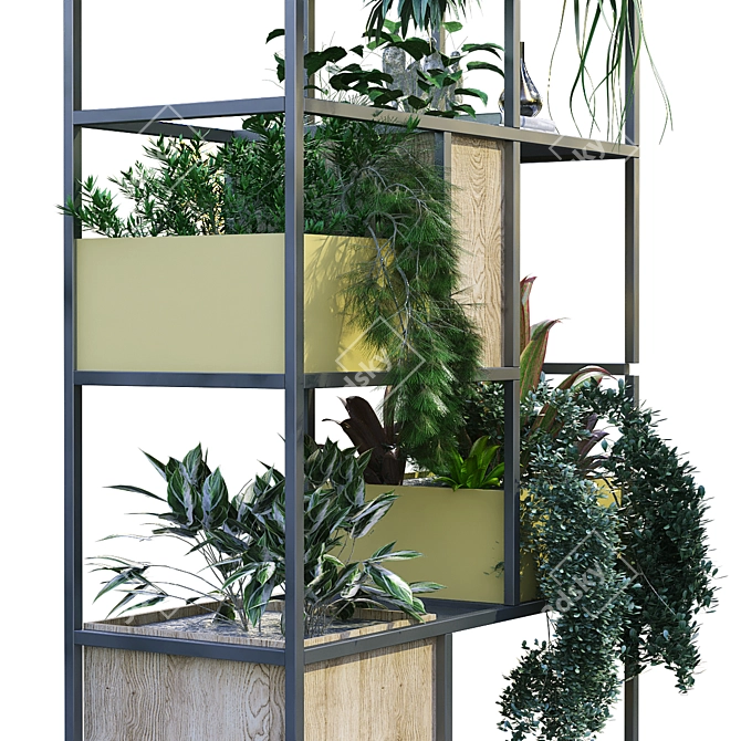 Vertical Greenery Decor Set 3D model image 2