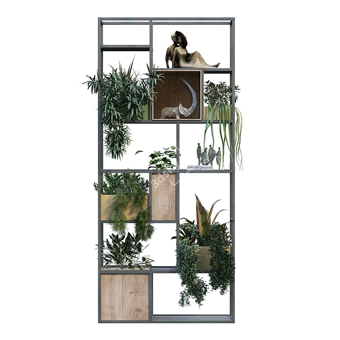 Vertical Greenery Decor Set 3D model image 5