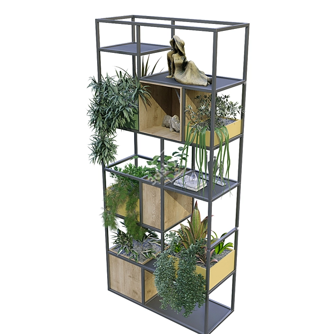 Vertical Greenery Decor Set 3D model image 6