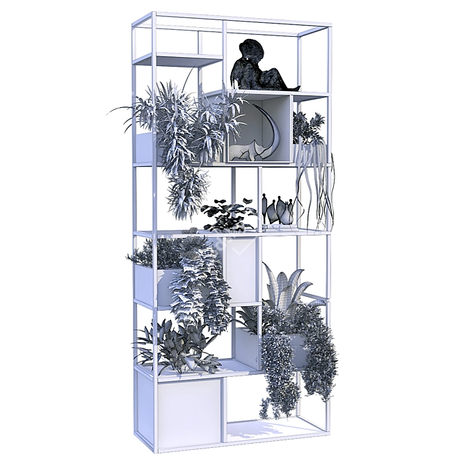 Vertical Greenery Decor Set 3D model image 7