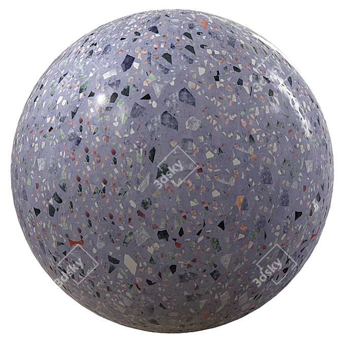 Seamless Terrazzo Texture 3D model image 1