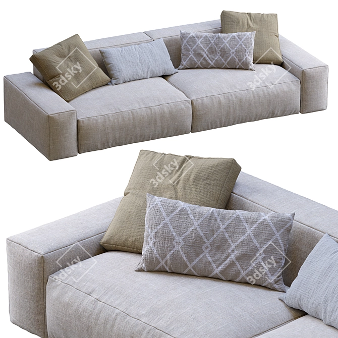 Jesse Daniel Sofa: Modern and Stylish 3D model image 2