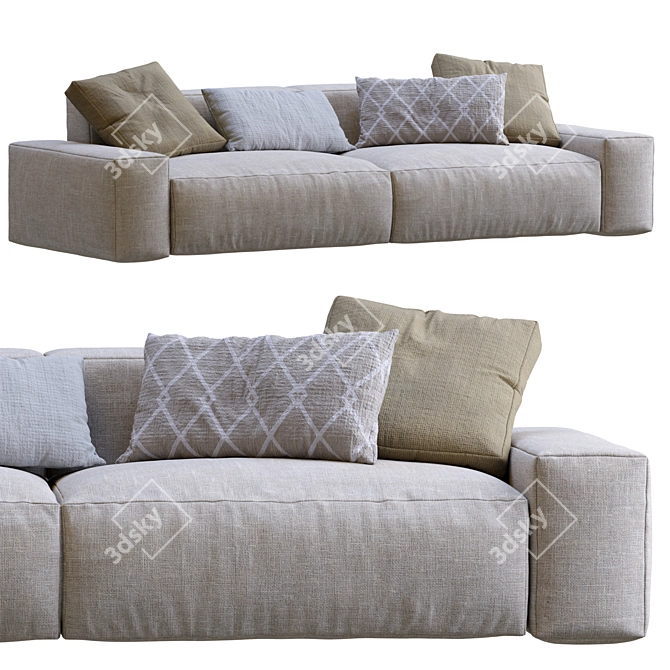 Jesse Daniel Sofa: Modern and Stylish 3D model image 4