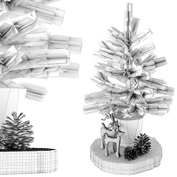 Sleek Christmas Decor: Minimalistic, Simple, Stylish 3D model image 6