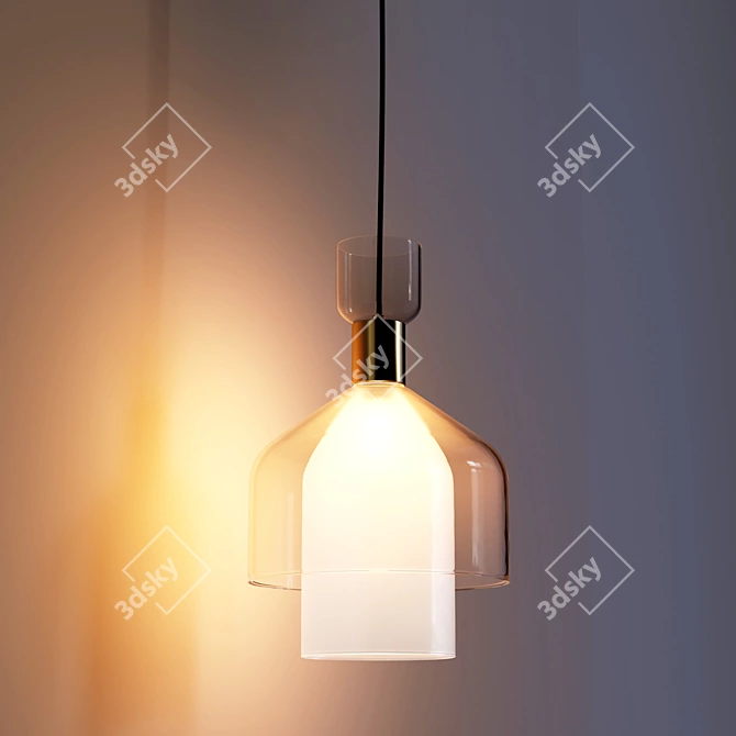 Amoris Glass & Brass Lamp 3D model image 3