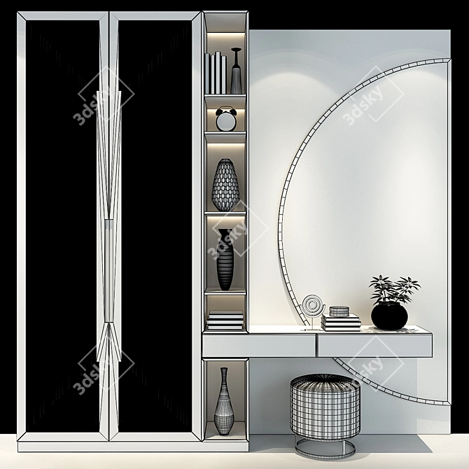 Modern Steel Hallway | 226 3D model image 2