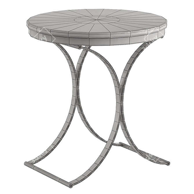 Modern Luxe Black Marble Side Table 3D model image 2