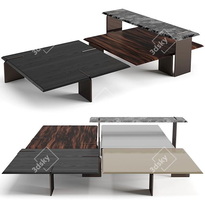 Modern Minotti Keel Coffee Tables 3D model image 1