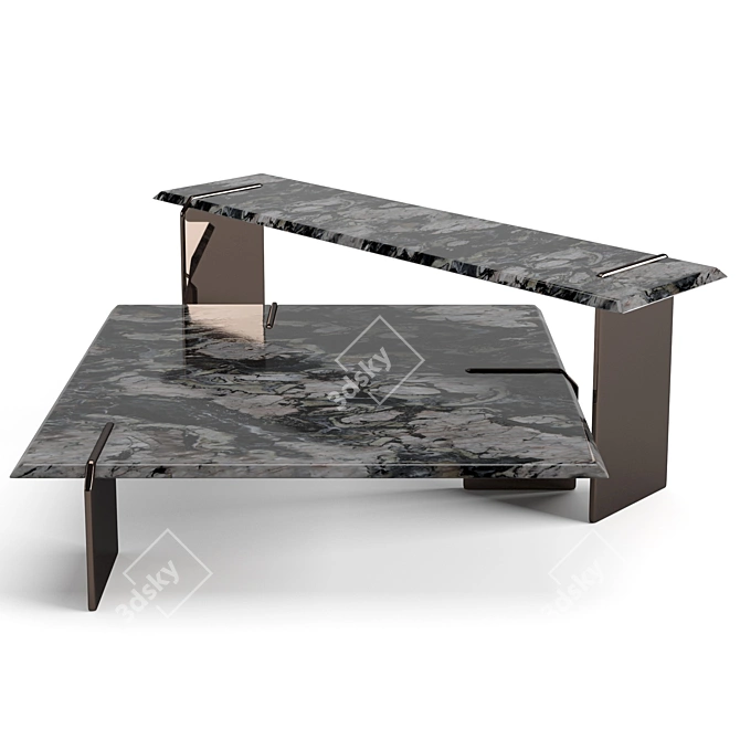 Modern Minotti Keel Coffee Tables 3D model image 3