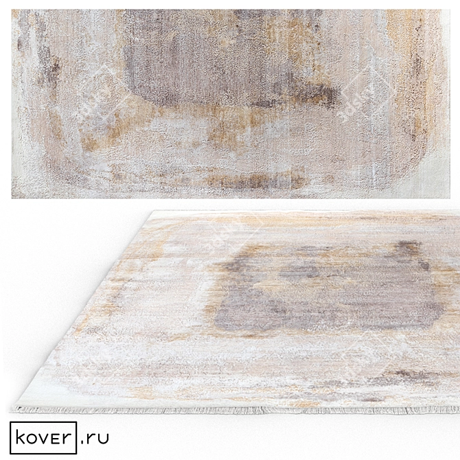 West Hollywood Peach Abstract Rug | Kover.ru 3D model image 1